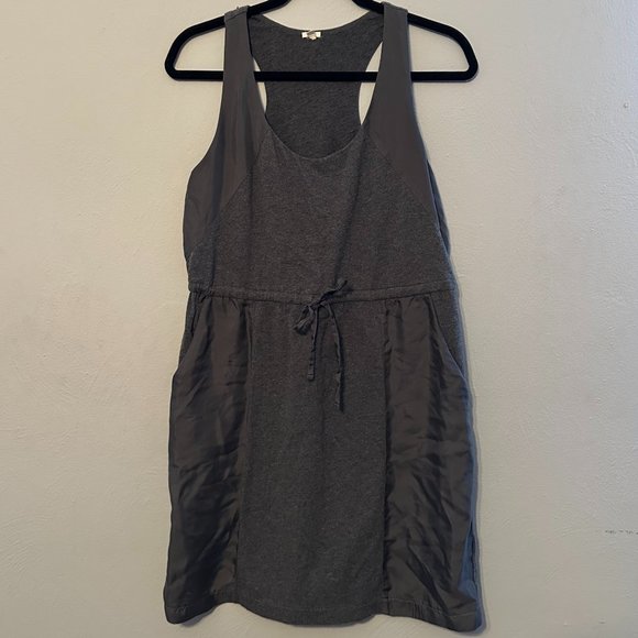 J. Crew Women's Sleeveless Hideaway Dress with Waist Tie in Gray Size Small - Picture 1 of 16